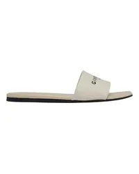 Givenchy Flache Mules mit Logo Beige