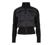 Weite Jacke aus gestepptem Mesh-Hybrid-Material