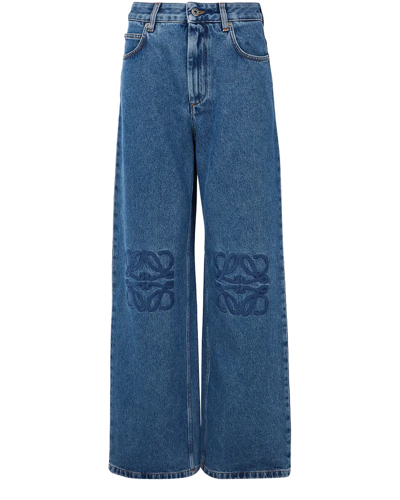 Loewe Baggy Jeans aus Denim Anagram 