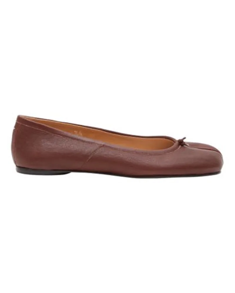 Maison Margiela Flache Ballerinas mit Tabi-Spitze Brown