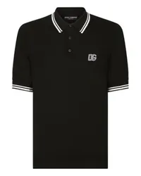 Dolce & Gabbana Poloshirt mit kurzen Ärmeln Black