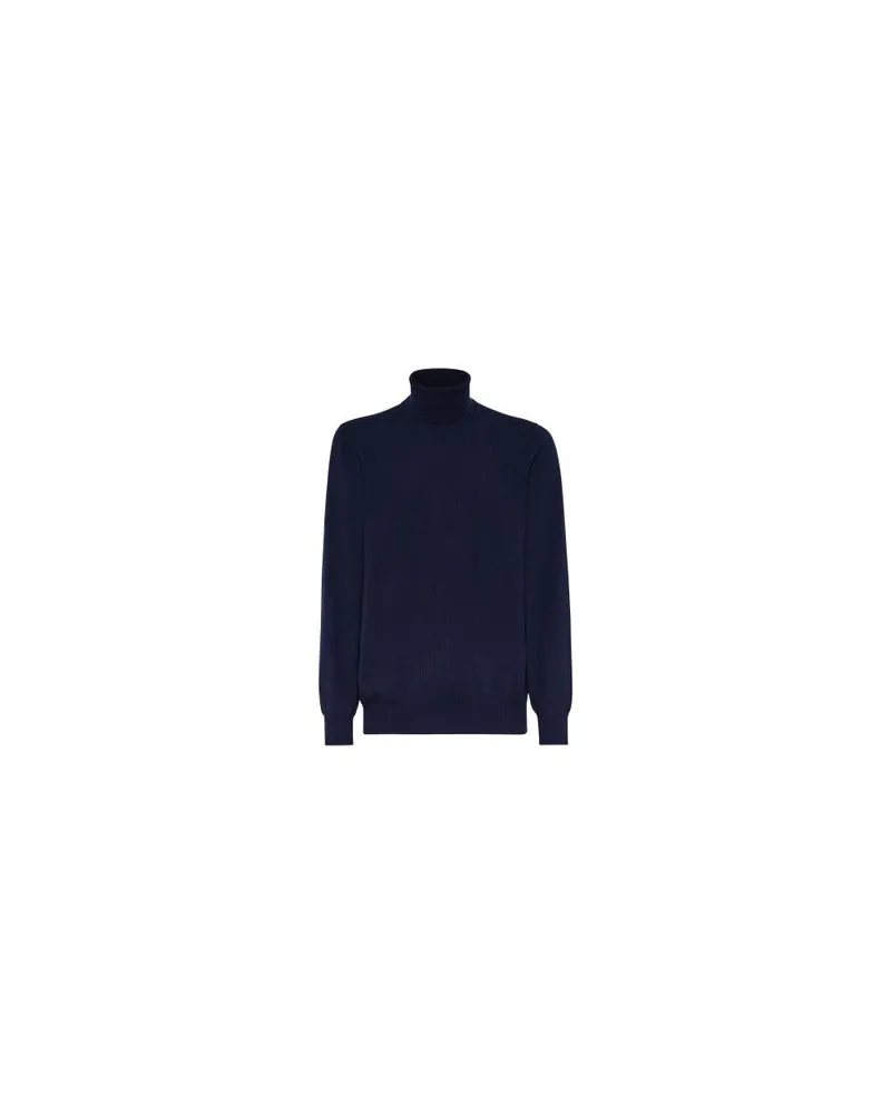 Brunello Cucinelli Rollkragenpullover Blue