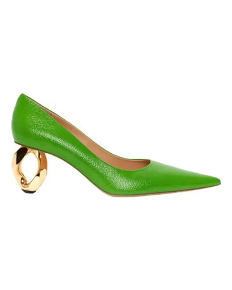 J.W.Anderson Pumps mit Absatz im Ketten-Design Green