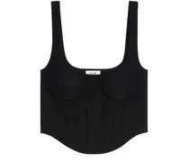 Korsett-Crop-Top aus unterlegter Viskose