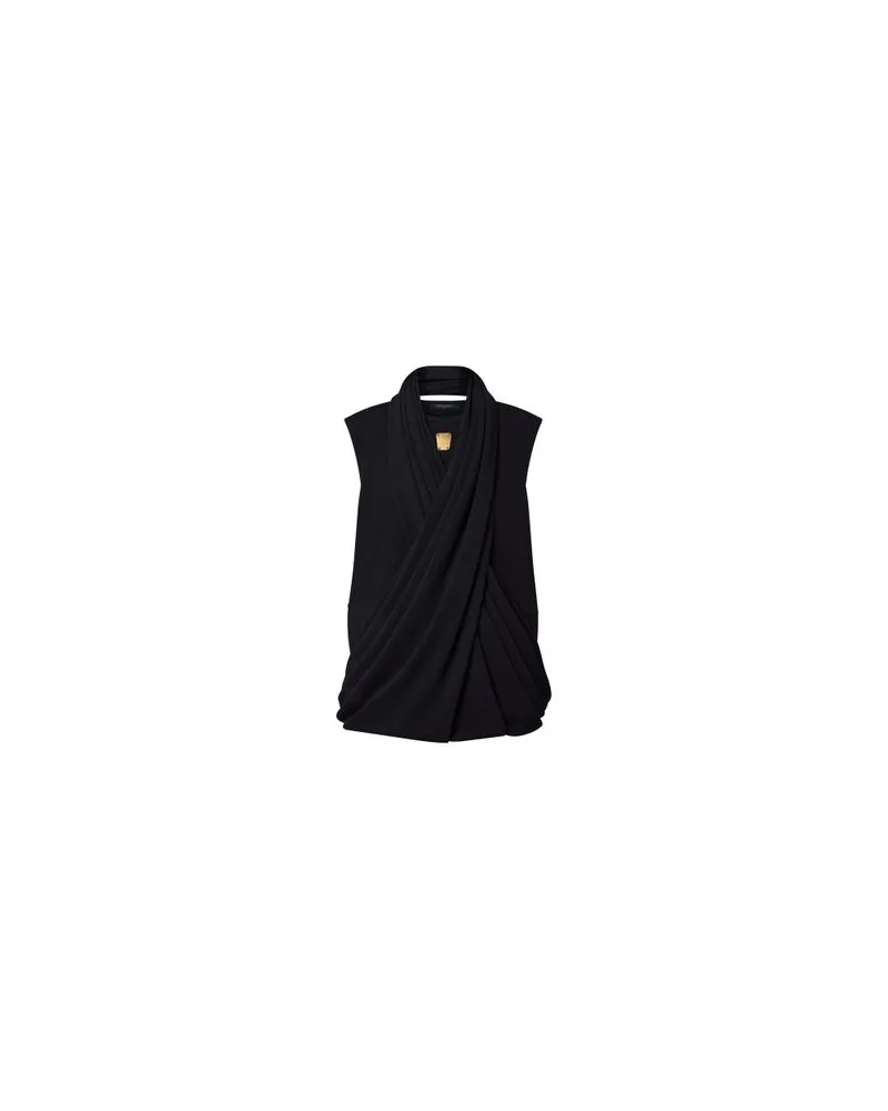 Louis Vuitton Hybrid Draped Knit Top Black