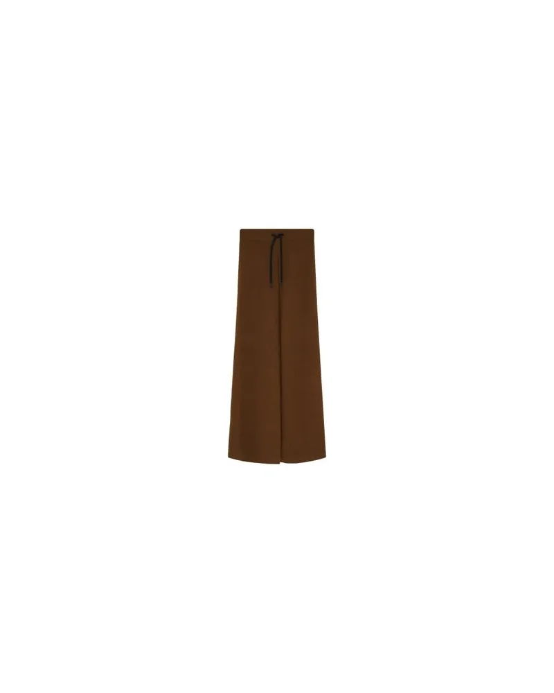 Yves Salomon Weite Strickhose Brown