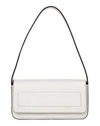 Karl Lagerfeld Ikon K Mittelgroße Schultertasche mit Umschlagklappe White