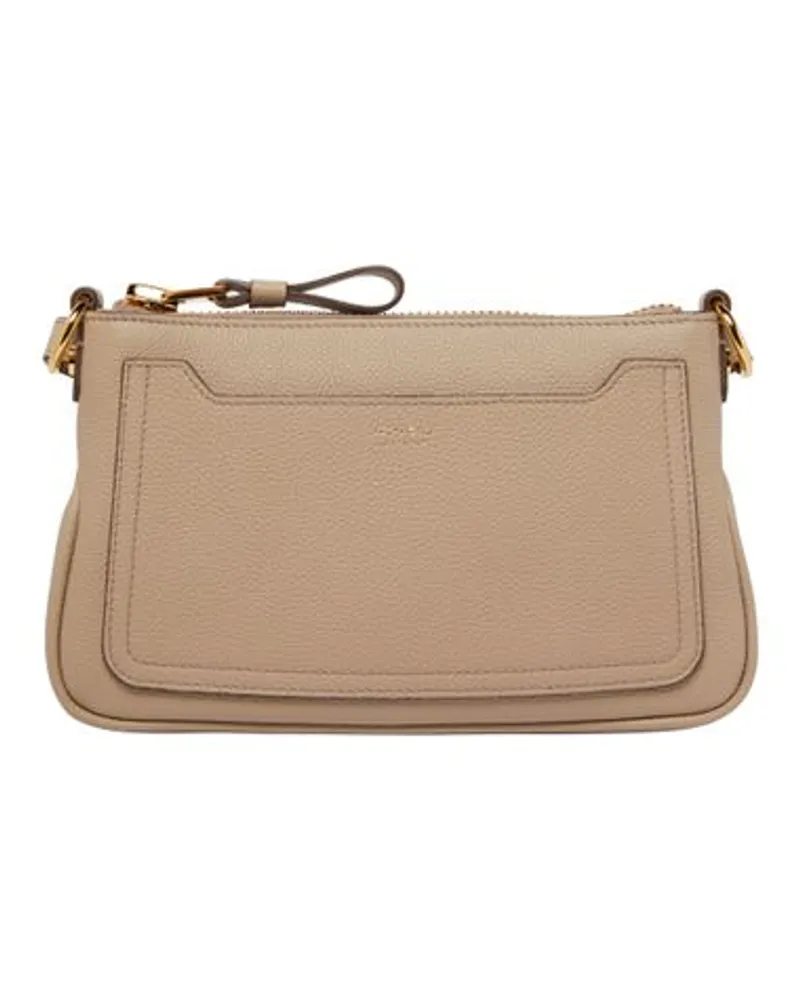 Tom Ford Mini-Schultertasche Beige