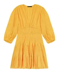 Maje Kurzes Kleid mit Raffung Yellow