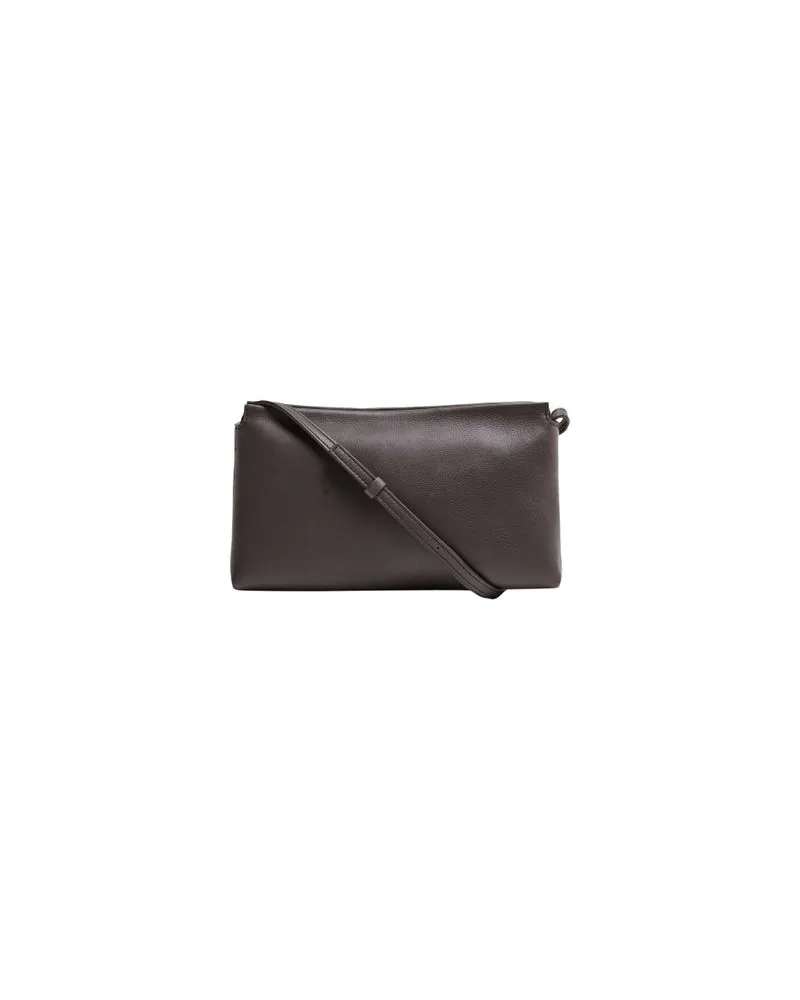 The Row Rene leather crossbody bag Brown