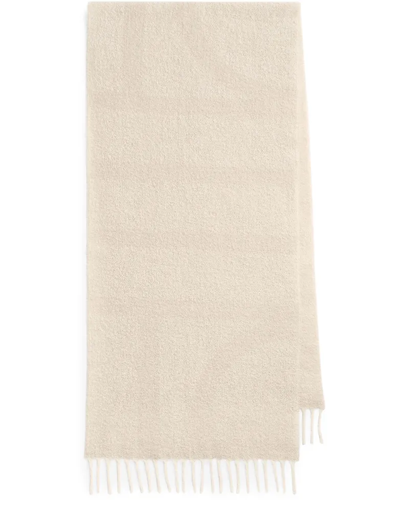 Totême Schal aus Jacquard mit Monogramm White