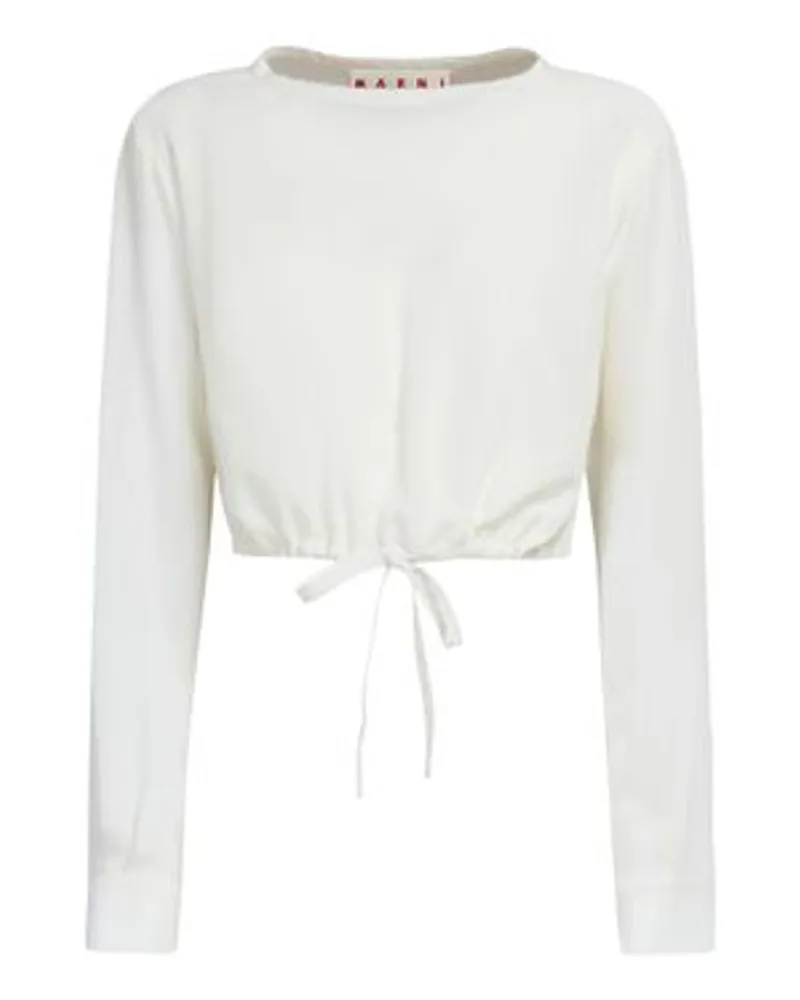 Marni Top Mit Kordelzug White