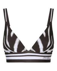 Dolce & Gabbana Jersey-Top mit Zebra-Print Multicolor