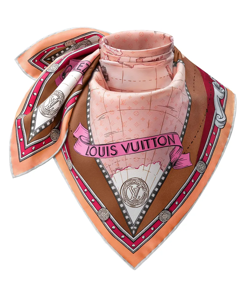 Louis Vuitton LV Map Carré 90 Pink