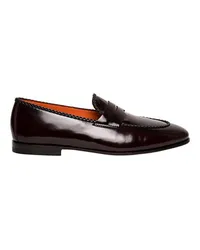 Santoni Penny Loafer Red