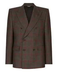 Dolce & Gabbana Zweireihiger Glen-Plaid-Anzug in Sicilia-Fit Multicolor