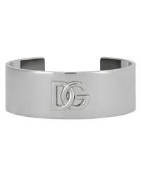 Dolce & Gabbana Armreif mit DG-Logo Silver