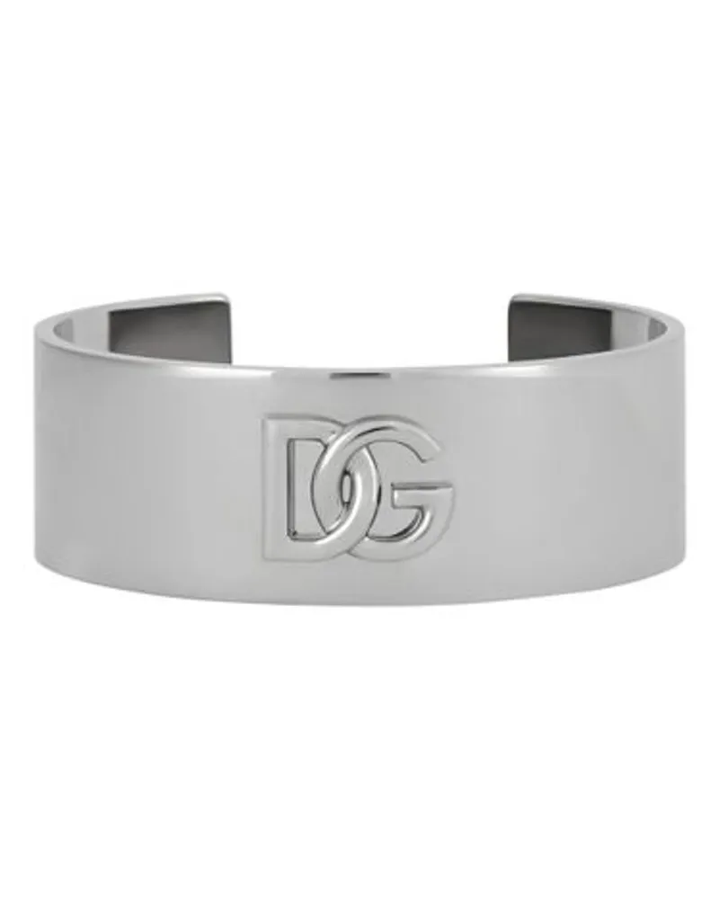 Dolce & Gabbana Armreif mit DG-Logo Silver