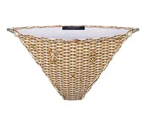 Bikiniunterteil mit Monogram Raffia-Motiv