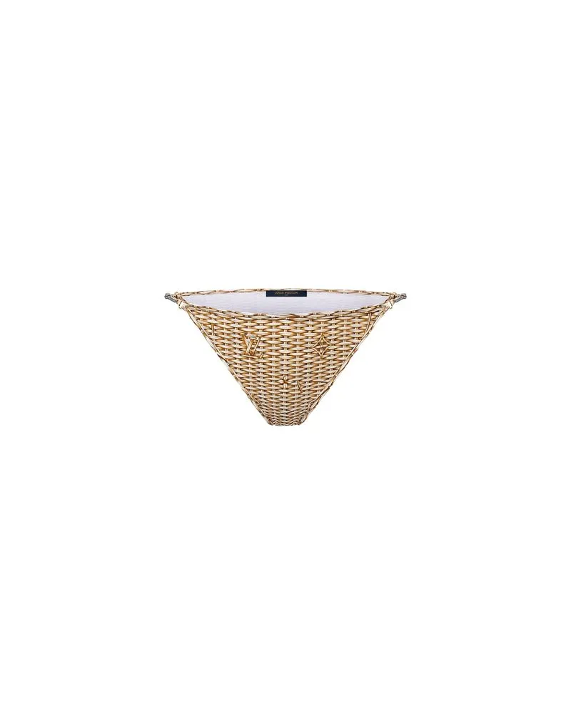 Louis Vuitton Monogram Raffia Bikini Bottoms Beige