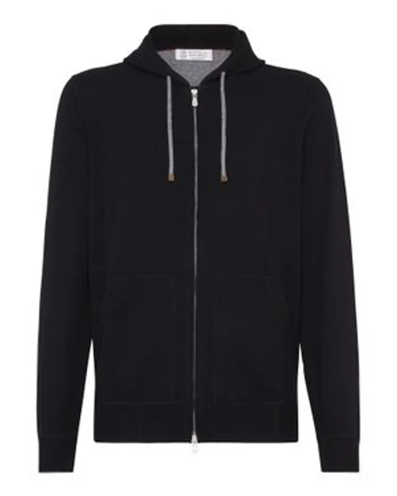 Brunello Cucinelli Cardigan im Sweatstil Black