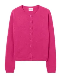 Claudie Pierlot Wollcardigan mit CP-Stickerei Pink