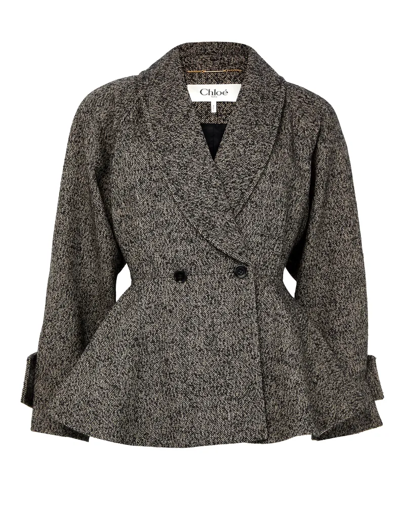 Chloé Kurzer Mantel mit zweireihiger Knöpfung 