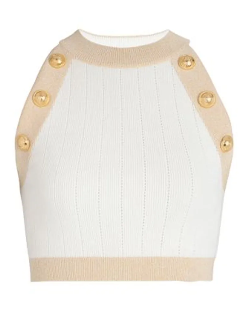 Balmain Crop Top White