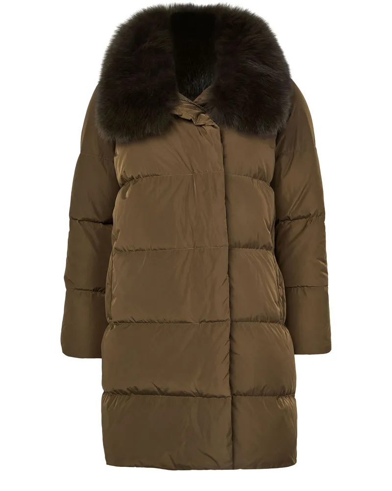 Yves Salomon Daunenjacke mit Kragen aus Fuchspelz 