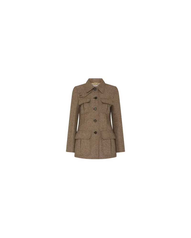 Chloé Taillierte Wolljacke Brown