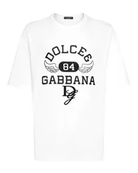 Dolce & Gabbana T-Shirt mit Rundhalsausschnitt und Logo White