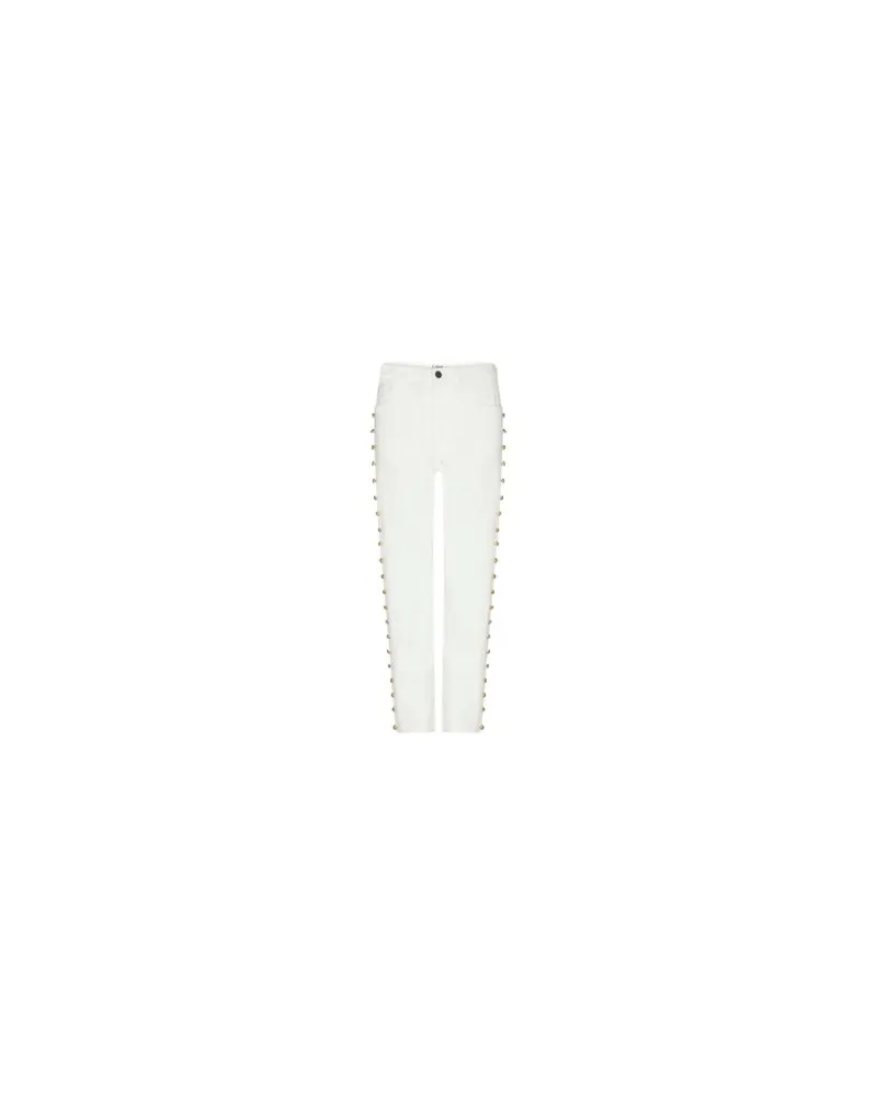 Chloé Kurze Jeans Slim Fit White