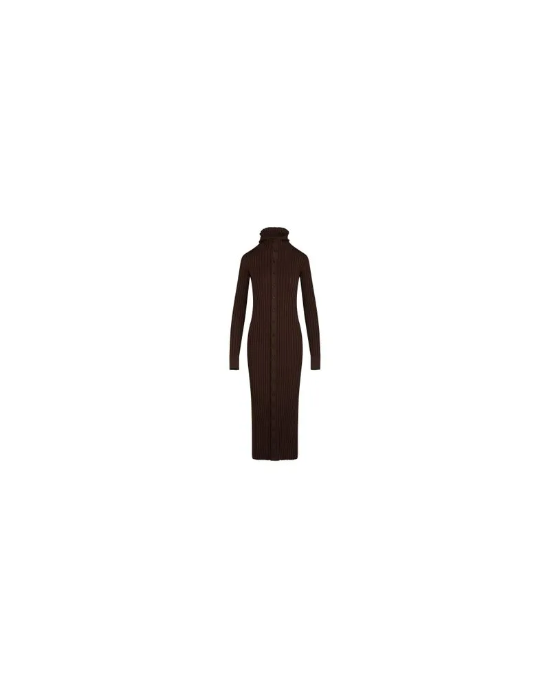 Bottega Veneta Midi silk dress Brown