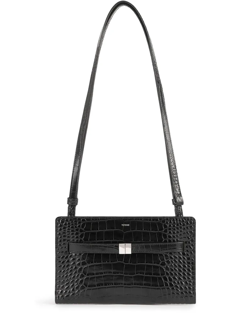 Totême Umhängetasche in Kroko-Prägung mit Gürtel 