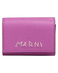 Marni Dreifache Faltbrieftasche Purple