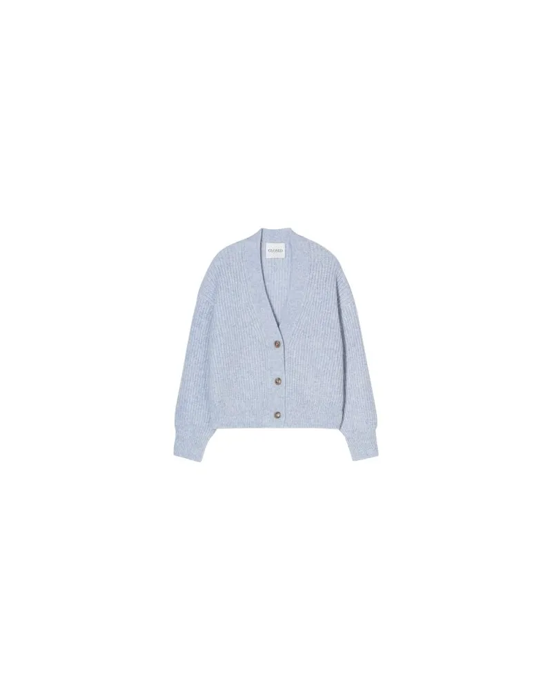 Closed Boxy Cardigan Blue