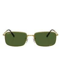 Ray Ban Rechteckige Sonnenbrille Gold