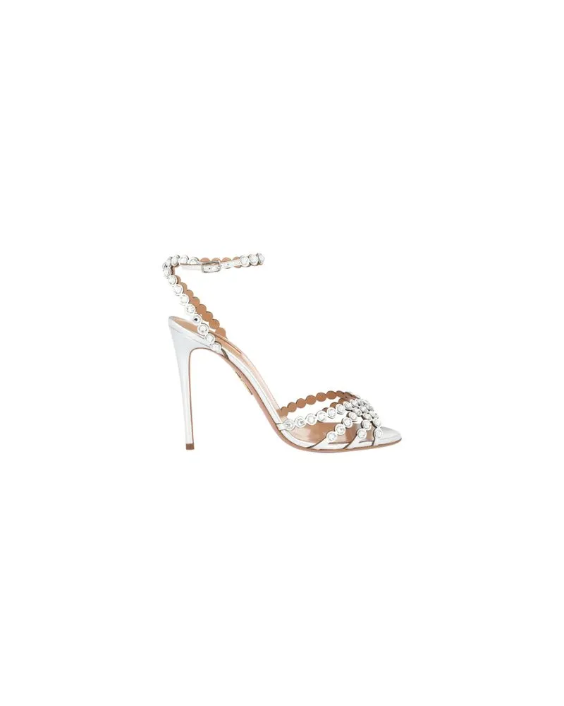 Aquazzura Sandalen Tequila 105 Silver