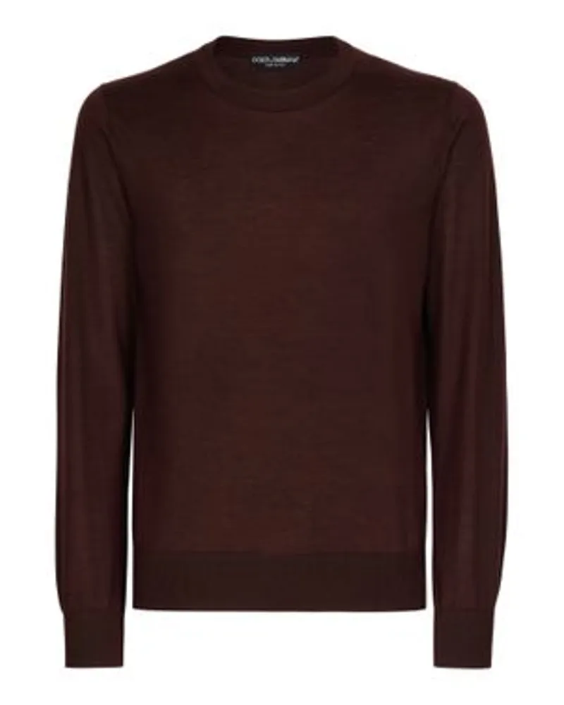 Dolce & Gabbana Pullover mit Rundhalsausschnitt Burgundy