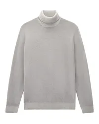 Woolrich Eingefärbter Rollkragen-Sweater Grey