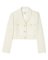 Sandro Kurze Tweedjacke mit Knöpfen White