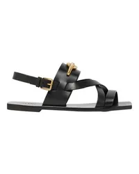 Valentino Garavani Sandalen Vlogo Gate Black