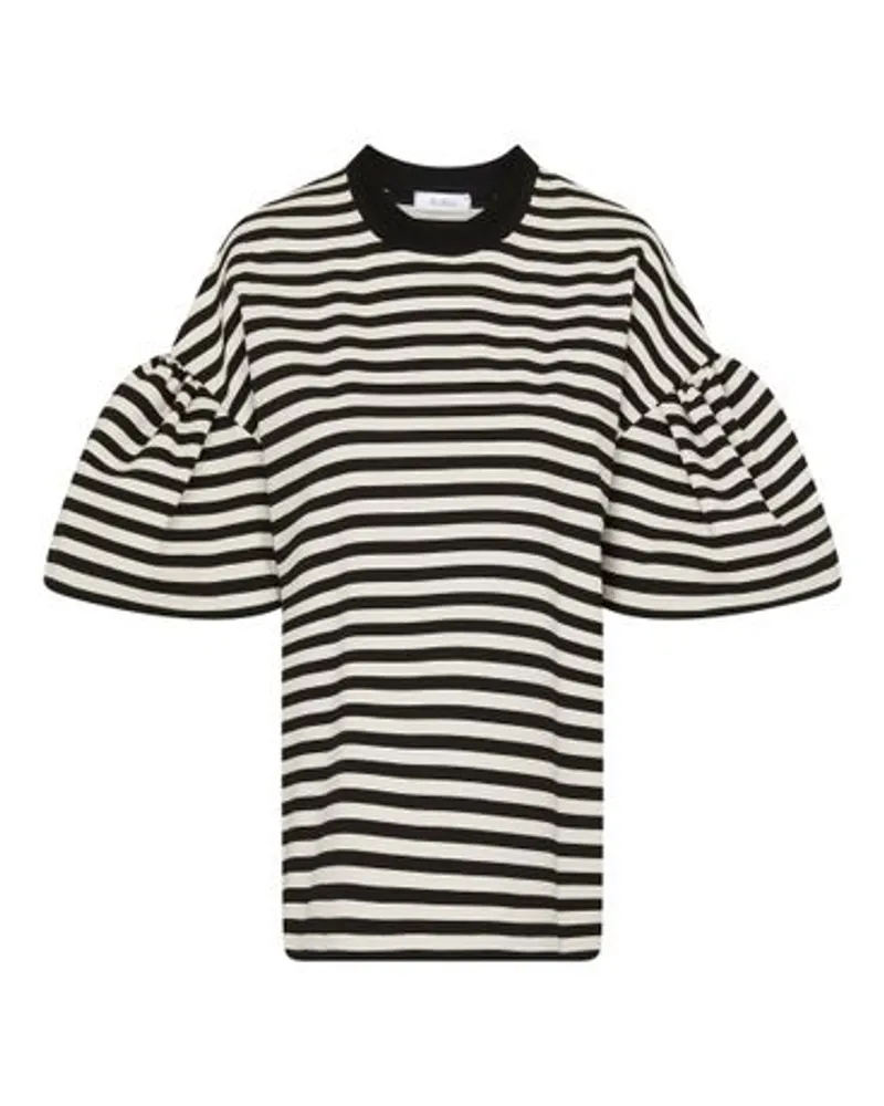 Max Mara Gestreiftes T-Shirt Peirak Black