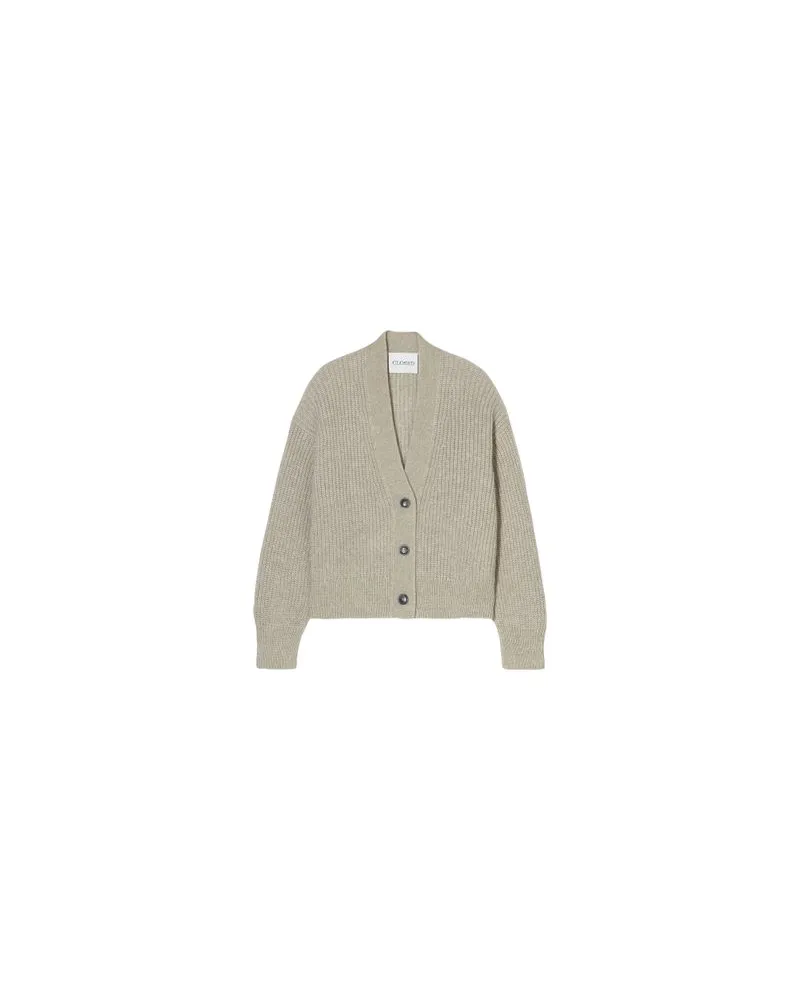 Closed Boxy Cardigan Beige