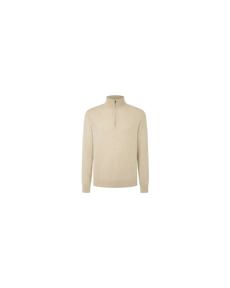 Hackett Pullover mit halbem Reißverschluss Beige