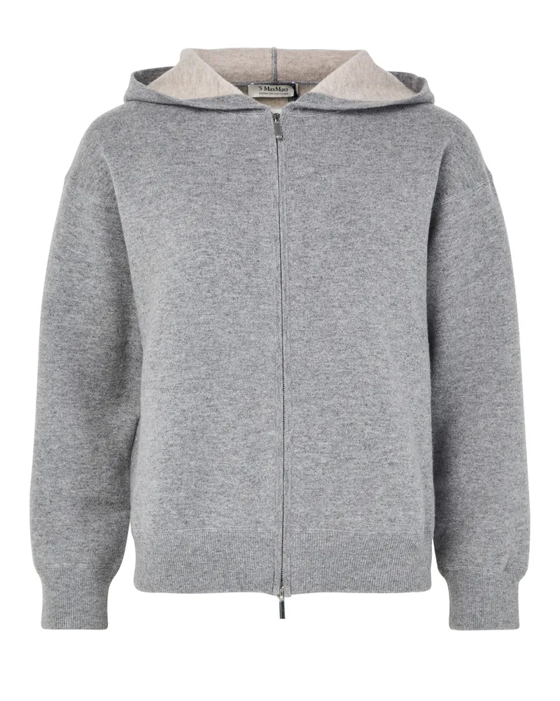 Max Mara Cardigan mit Reißverschluss und Kapuze 