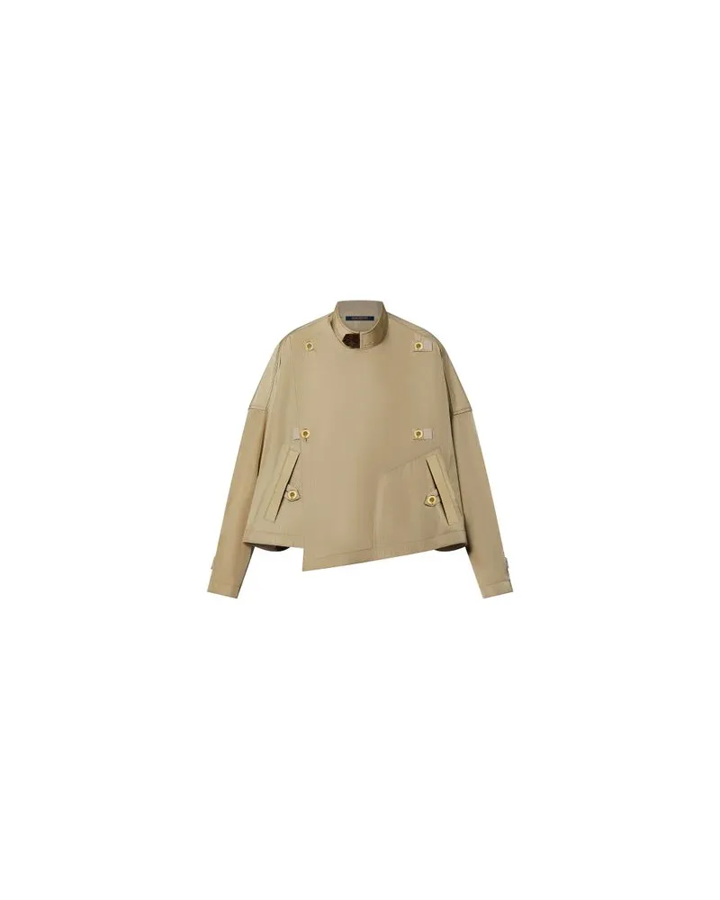 Louis Vuitton Kurze Jacke mit Einsatz an der Vorderseite Beige
