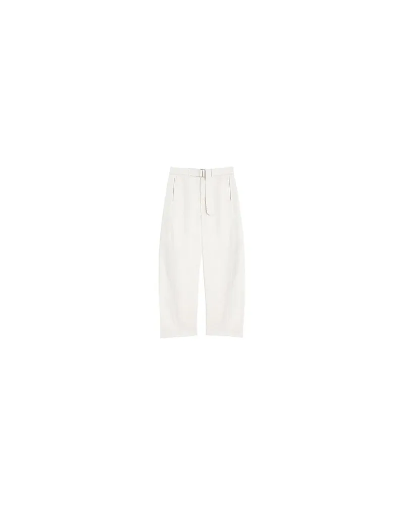 Christophe Lemaire Twisted belted pants Off-white