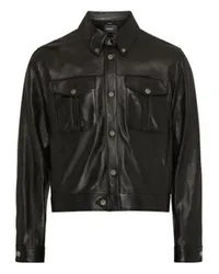 Versace Lederjacke Black