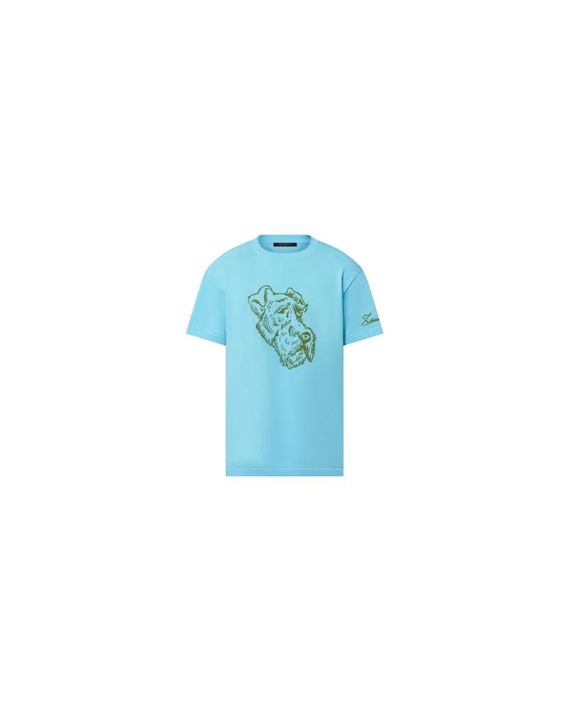 Louis Vuitton Graphic Short-Sleeved Crewneck Blue
